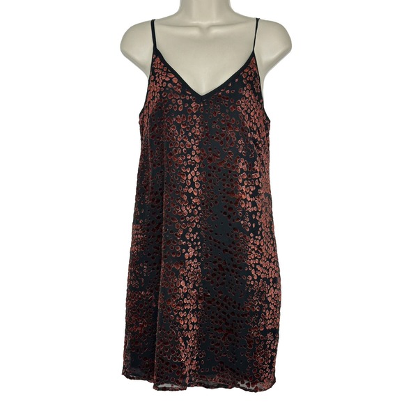 Wayf Dresses & Skirts - Wayf Women's Lamont Cowl Back Velvet Burnout Animal Print Mini Dress Size S Nwt